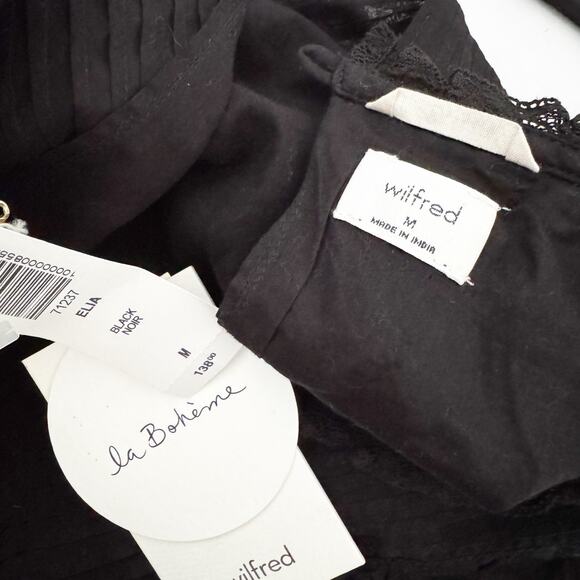 ARITZIA Wilfred Elia Dress Black Medium M - Picture 9 of 11